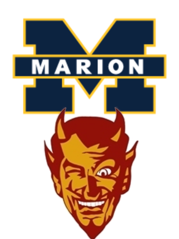 This photo was edited by Blake Taylor. Showing the Marion Wildcats logo [on top] and the Murphysboro Red Devil logo [on bottom].
