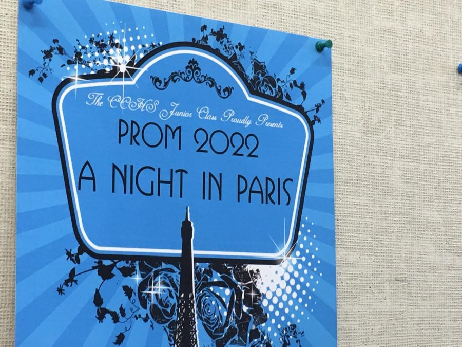 One of the many prom poster plastered around CCHS. Photo by Alexander Buila