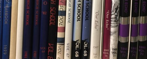 Picture courtesy of vermonthistory.org. Yearbooks on a shelf