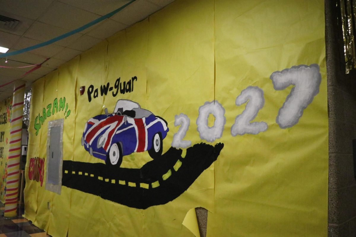 This is one art piece the Sophomore class made during Homecoming, spirit week. 