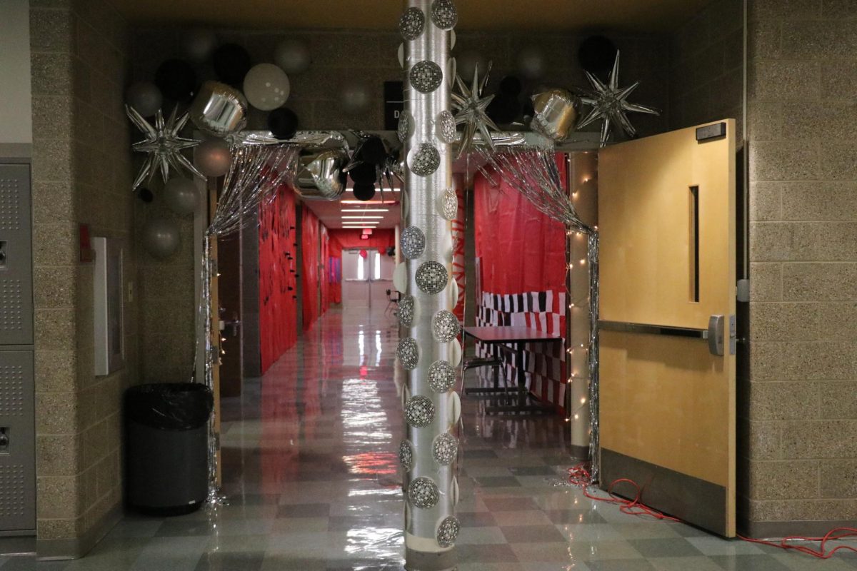 This is the hallway the Junior class decorated during Homecoming, spirit week. 