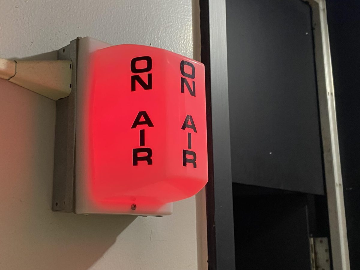 WSIU Studio's "On Air" light